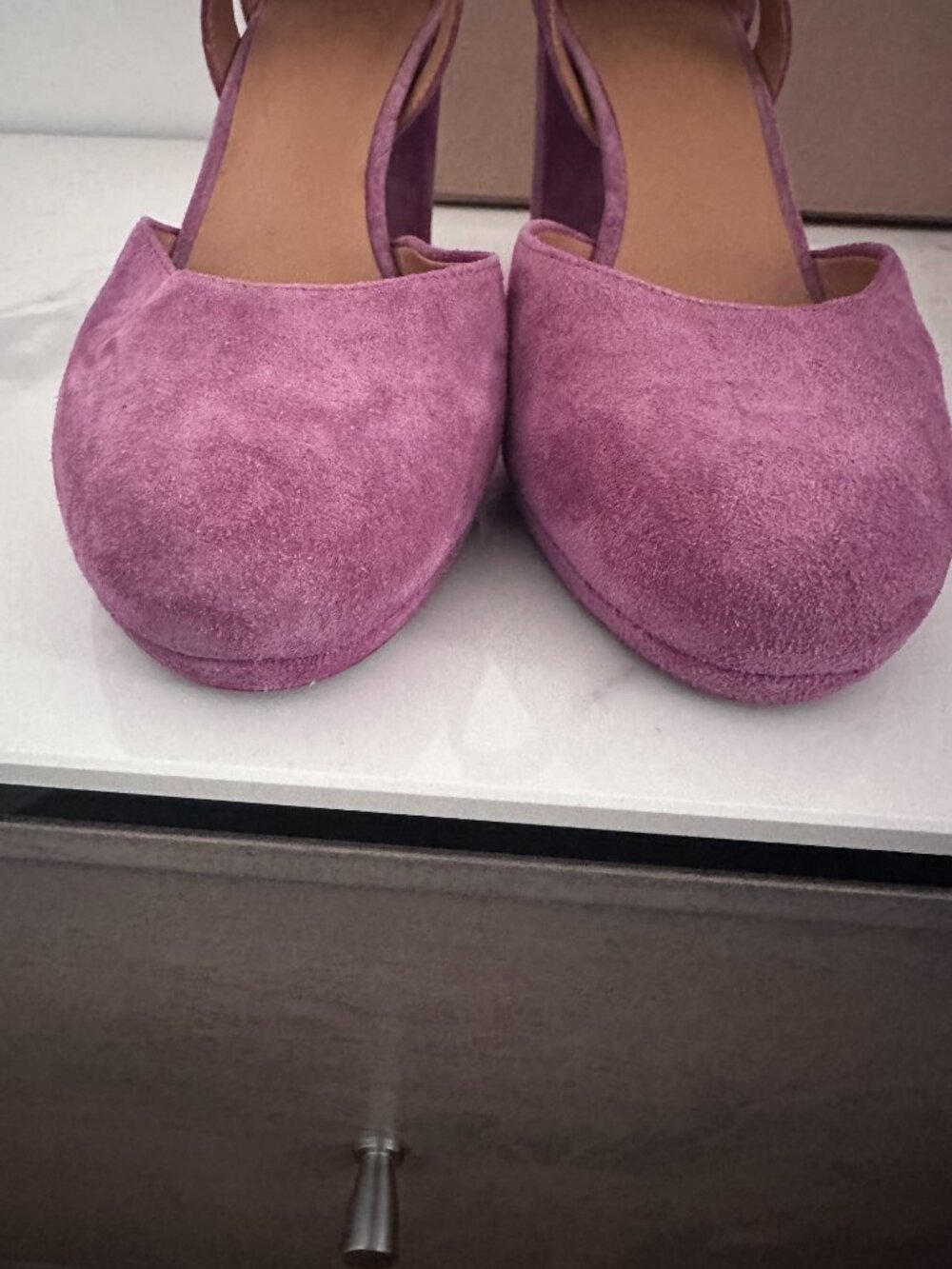 Sézane Katie Babies in dark lilac suede, size 39 ~ NWOT! - Picture 9 of 10